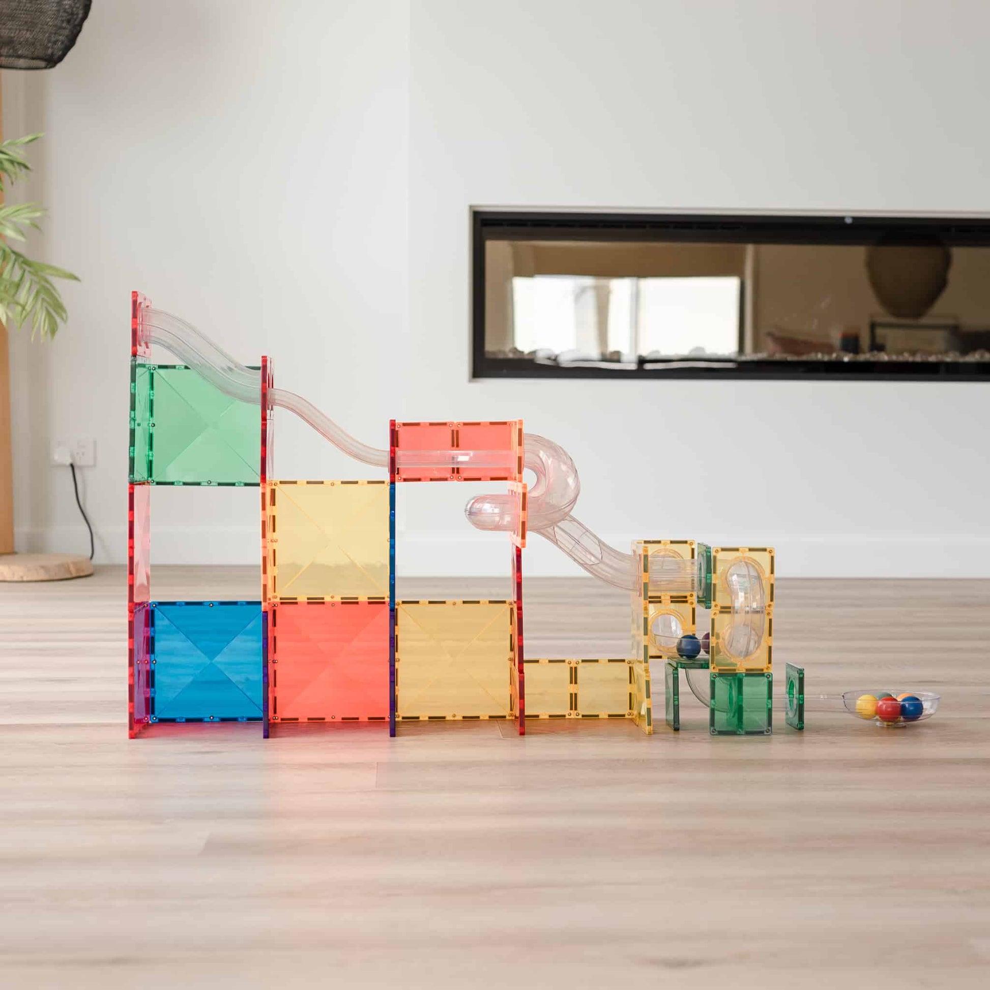 Connetix Tiles Rainbow 66 Pc Ball Run Expansion Pack