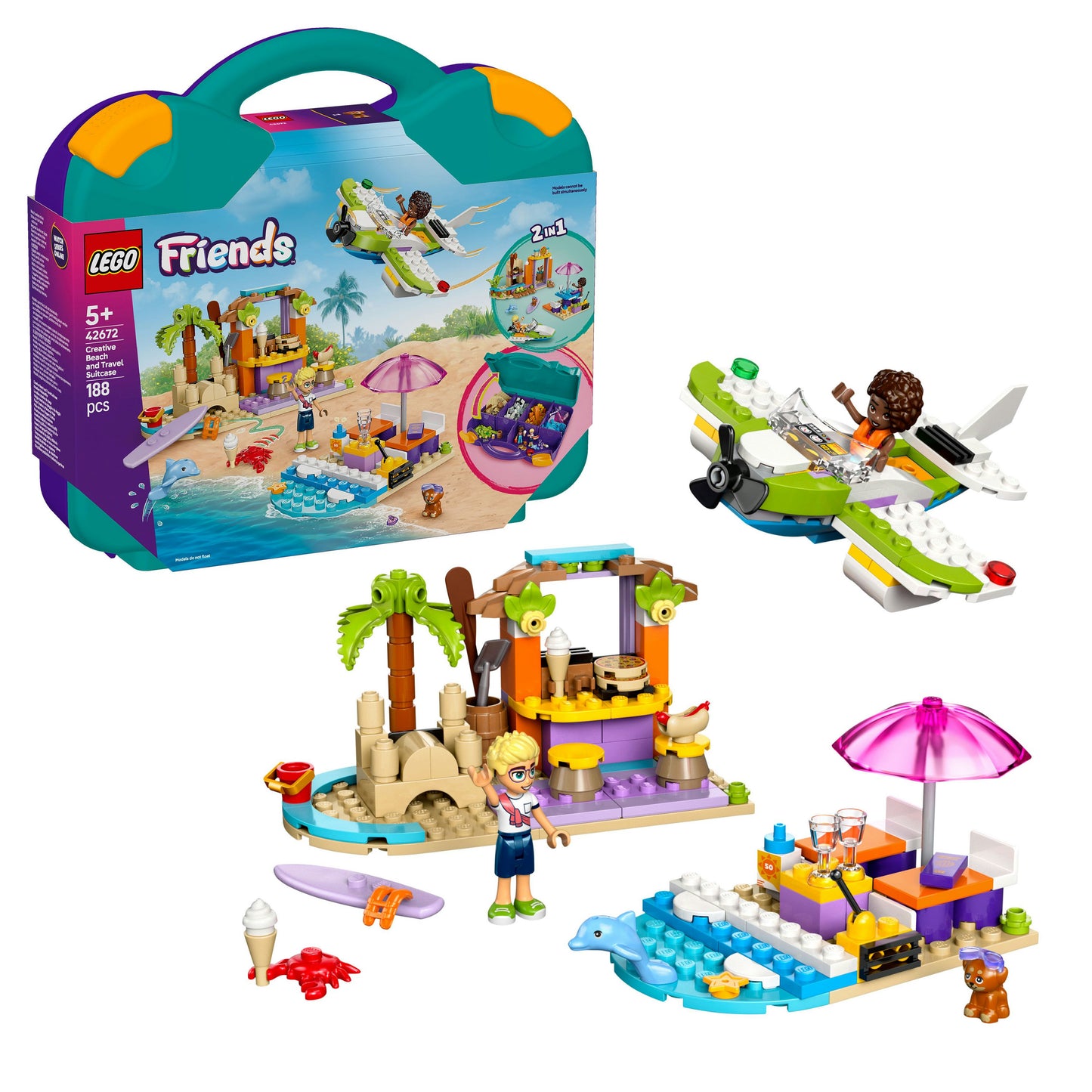 Lego Friends 42672 Creative Beach and Travel Suitcase