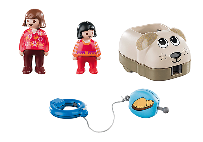 Playmobil 1.2.3 70406 Dog Train Car