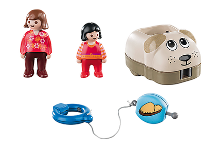 Playmobil 1.2.3 70406 Dog Train Car