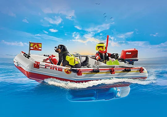 Playmobil 71464 Action Heroes: Fireboat with Aqua Scooter