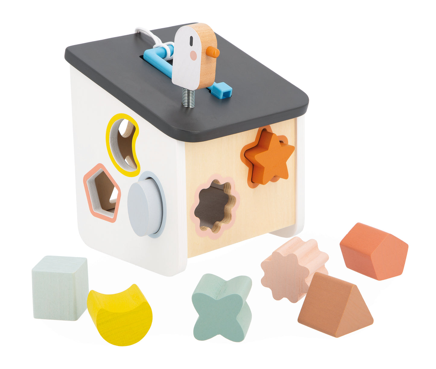 Janod Sweet Cocoon - Bird House Shape Sorter