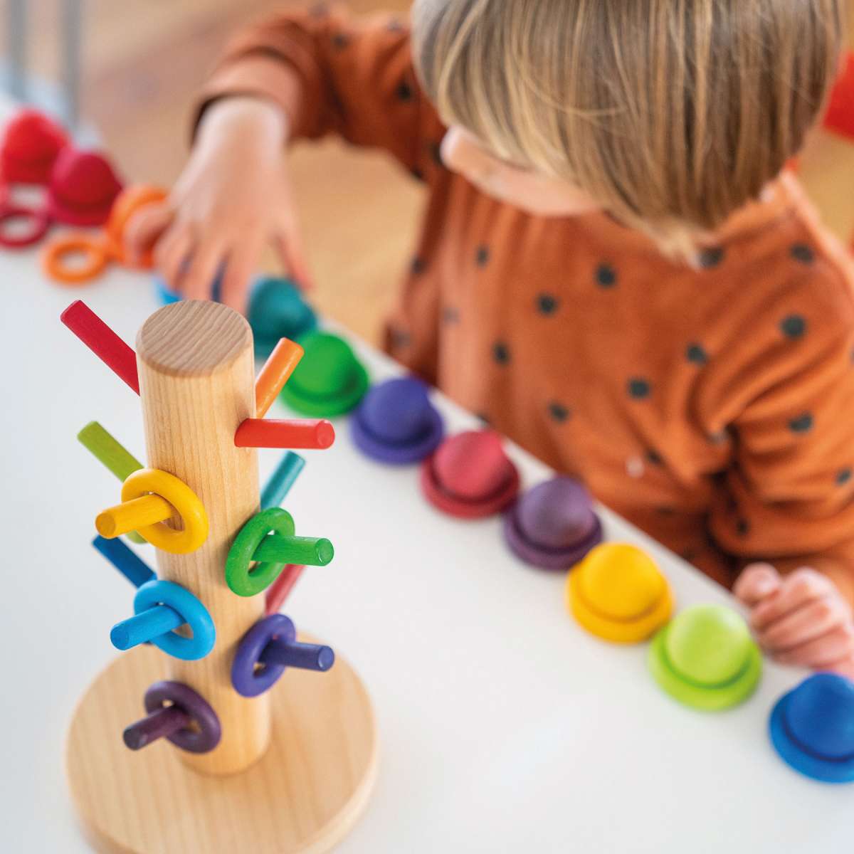 Grimms Sorting Helper Building Rings Rainbow