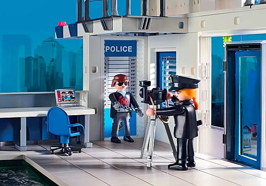 Playmobil 71602 Action Heroes: Police Station with Helicopter Pad