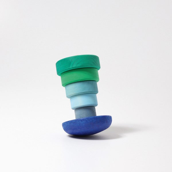Grimms Blue Wobbly Stacking Tower