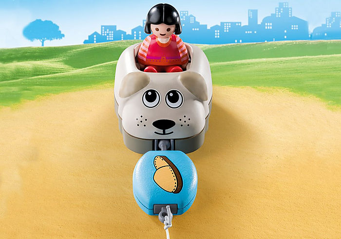 Playmobil 1.2.3 70406 Dog Train Car