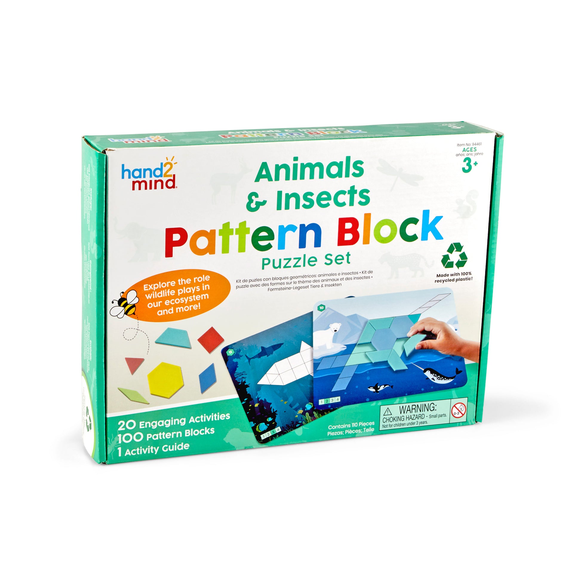 Learning Resources Animals & Insects Pattern Block Puzzle Set