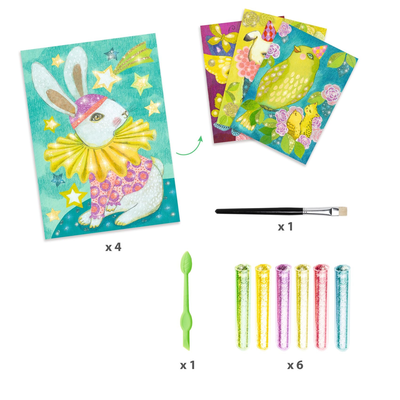 Djeco Glitter Boards Carnival Of The Animals