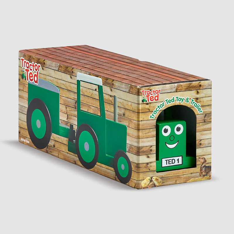 Tractor Ted Tractor Ted &Trailer (Wooden Toy)