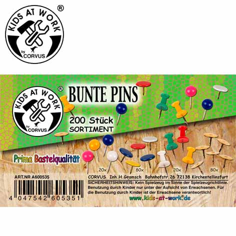 Kids At Work Pins Assorted
