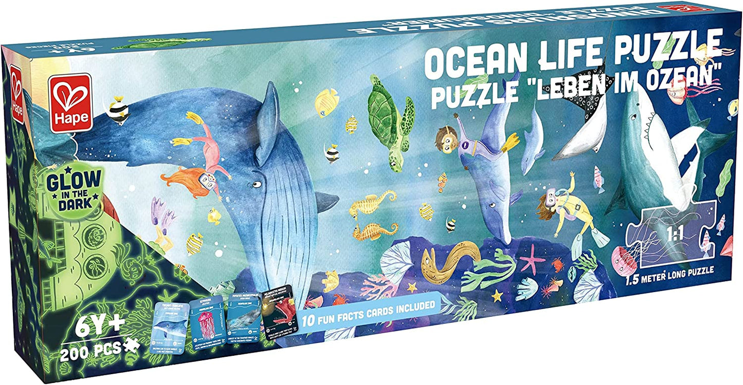 Hape Glow in the Dark Ocean Life Puzzle