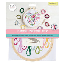 Simply Make Cross Stitch Kit - Floral Heart