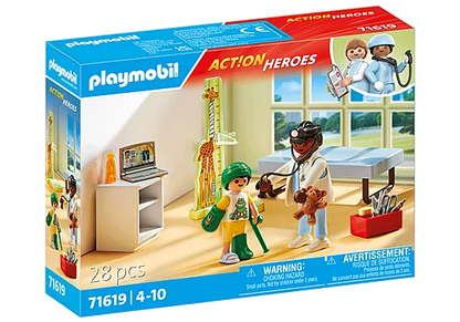 Playmobil 71619 Action Heroes: Paediatrician and Patient with Teddy Bear
