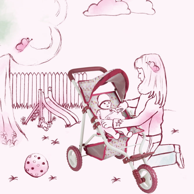 Gotz 3-Wheel Doll Buggy Happy Flower