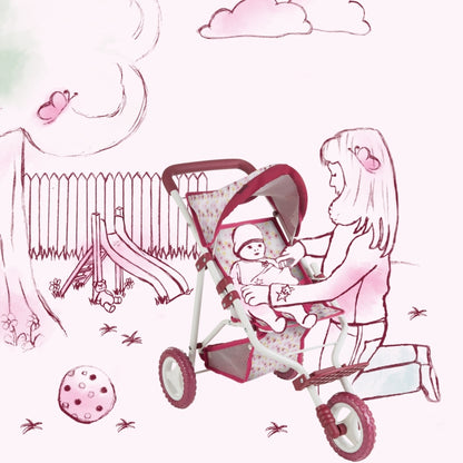 Gotz 3-Wheel Doll Buggy Happy Flower