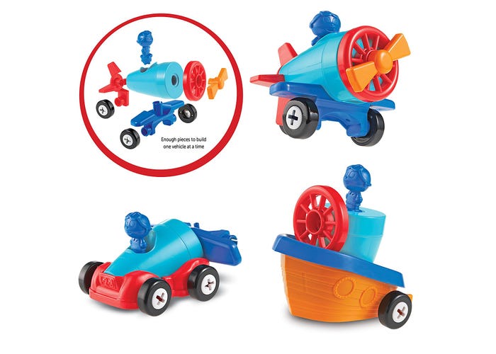 Learning Resources 1-2-3 Build It!™ Car-Plane-Boat