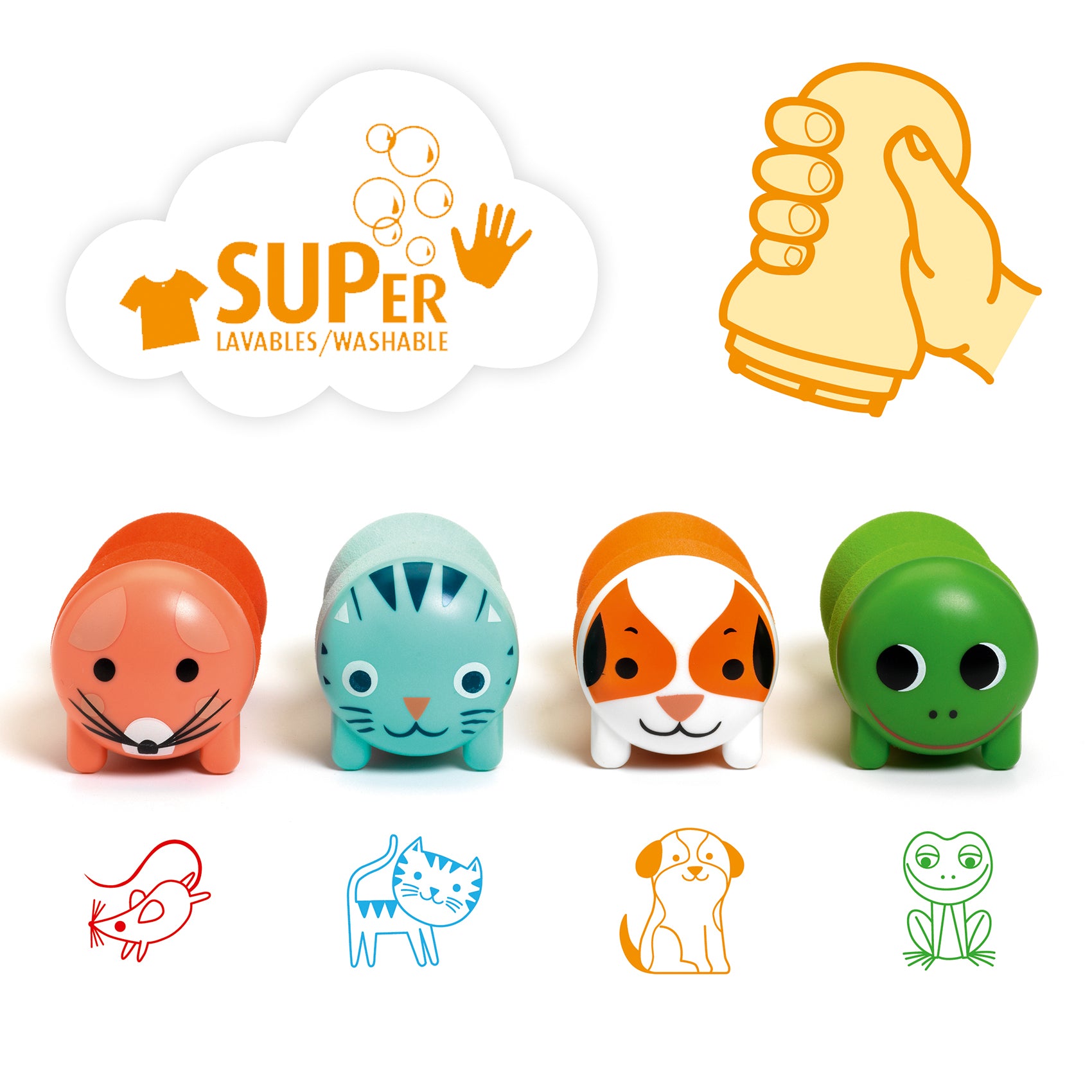 Djeco Stamps For Littles Ones - Garden Animals