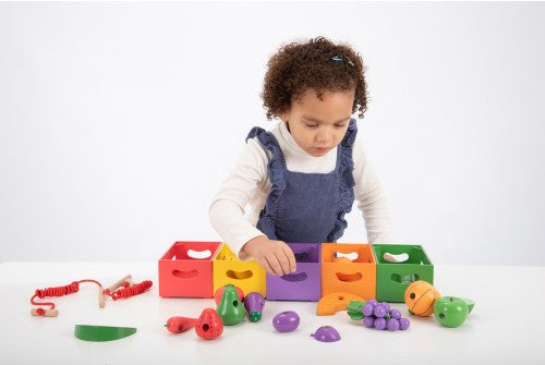 TickiT Wooden Sorting Fruit & Vegetable Crates