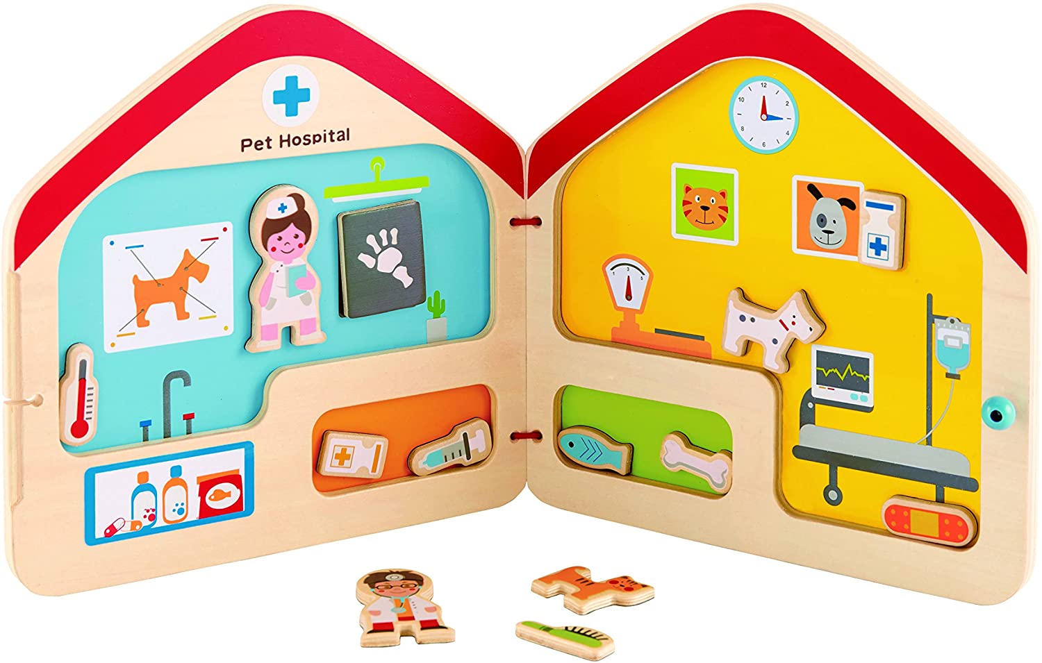 Hape Visit the Vet Magnetic Book