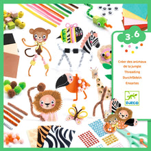 Djeco Threading Jungle Animal Creation Box