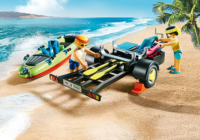 Playmobil 70436 Family Fun Beach Hotel Beach Car with Canoe