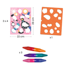Djeco Fabulous Stencils Birdie & Co Colouring
