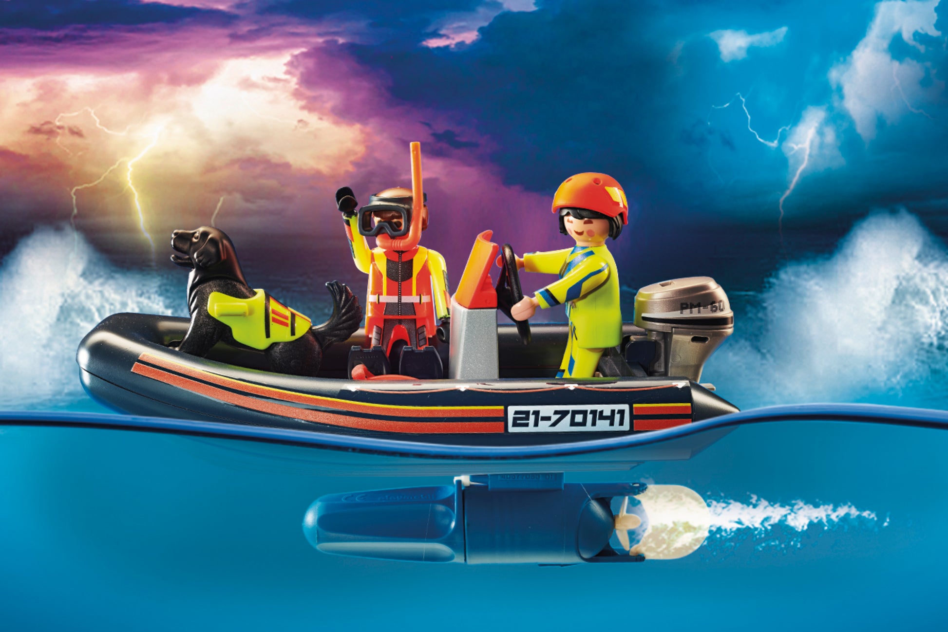 Playmobil 70141 City Action Sea Rescue Water Rescue with Dog