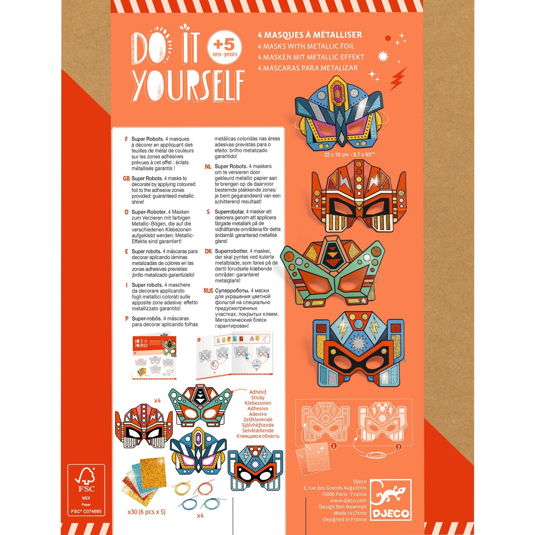 Djeco Super Robots DIY Mask Kit