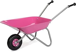 Rolly Metal Wheelbarrow - Pink