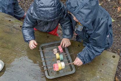 Yellow Door Sensory Play Stones – Threading Kebabs