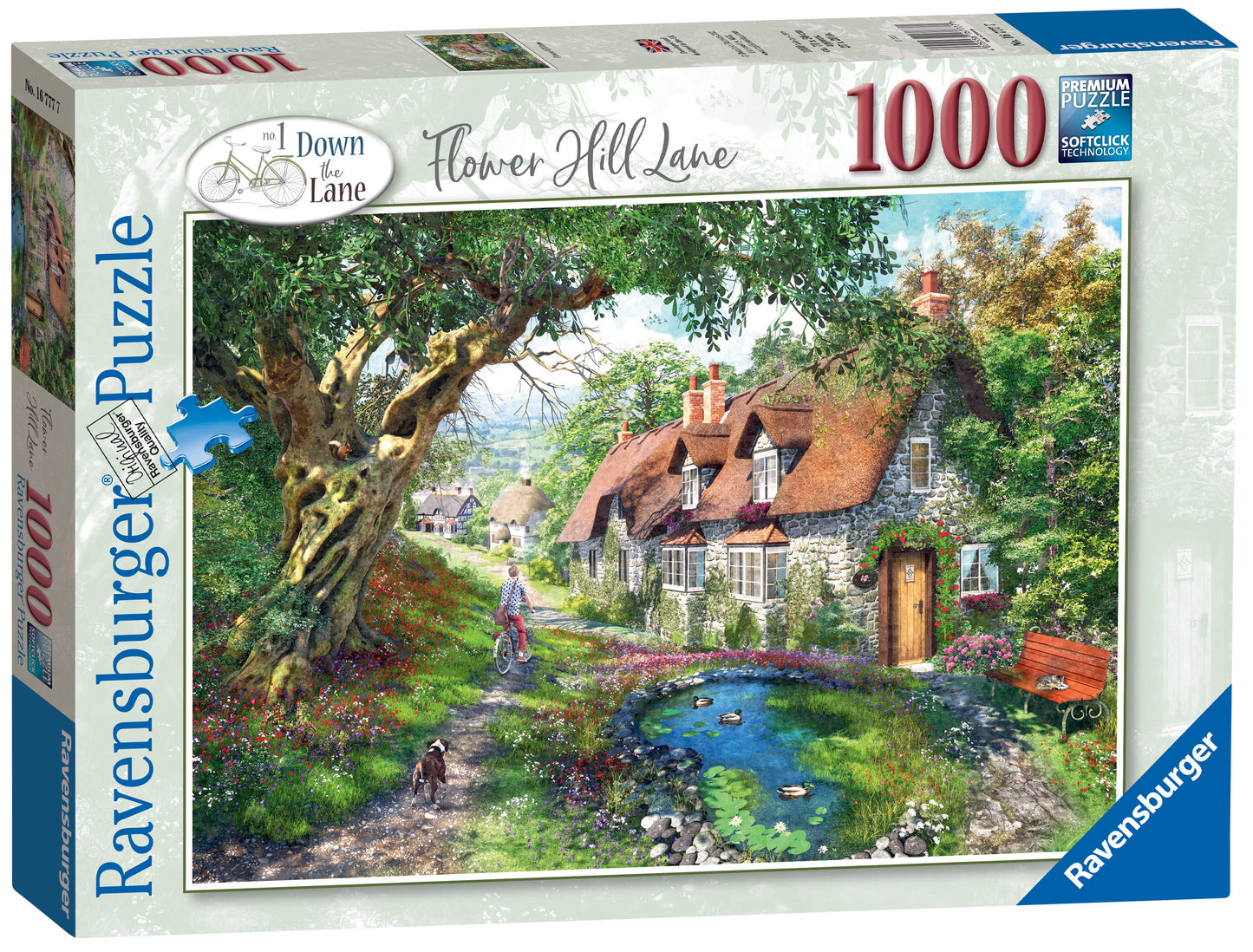 Ravensburger Down the Lane No.1, Flower Hill Lane, 1000pc Jigsaw Puzzle