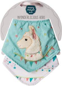 Mary Meyer Lily Llama Wonderlicious Bib Set