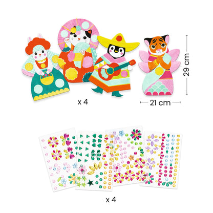 Djeco Collage Create With Stickers Rhinestones