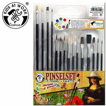 Kids At Work Paintbrush Kit - 15 Brushes + Board