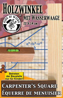 Kids At Work Wooden Angle With Spirit Level