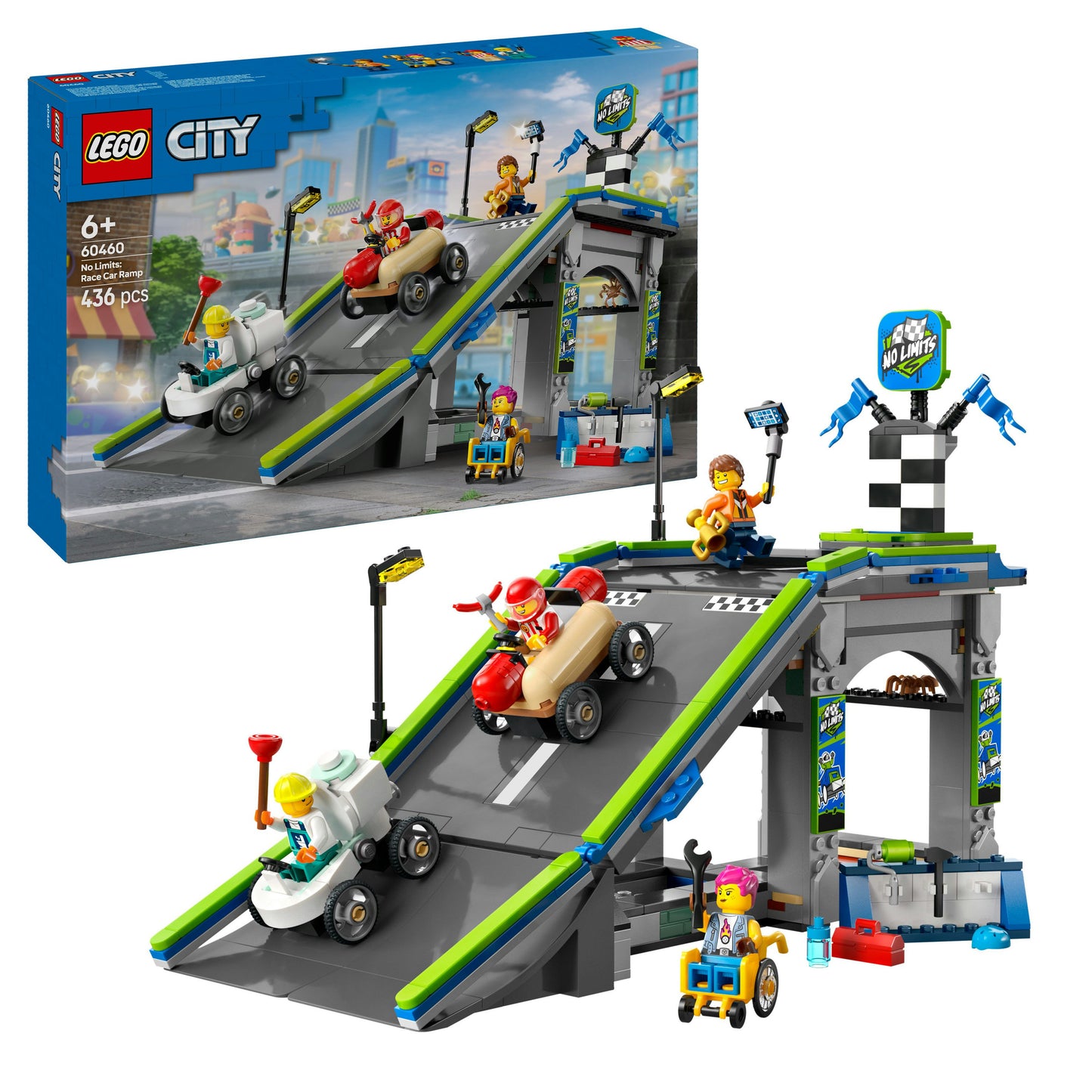 Lego City Great Vehicles 60460 No Limits: Race Car Ramp Track