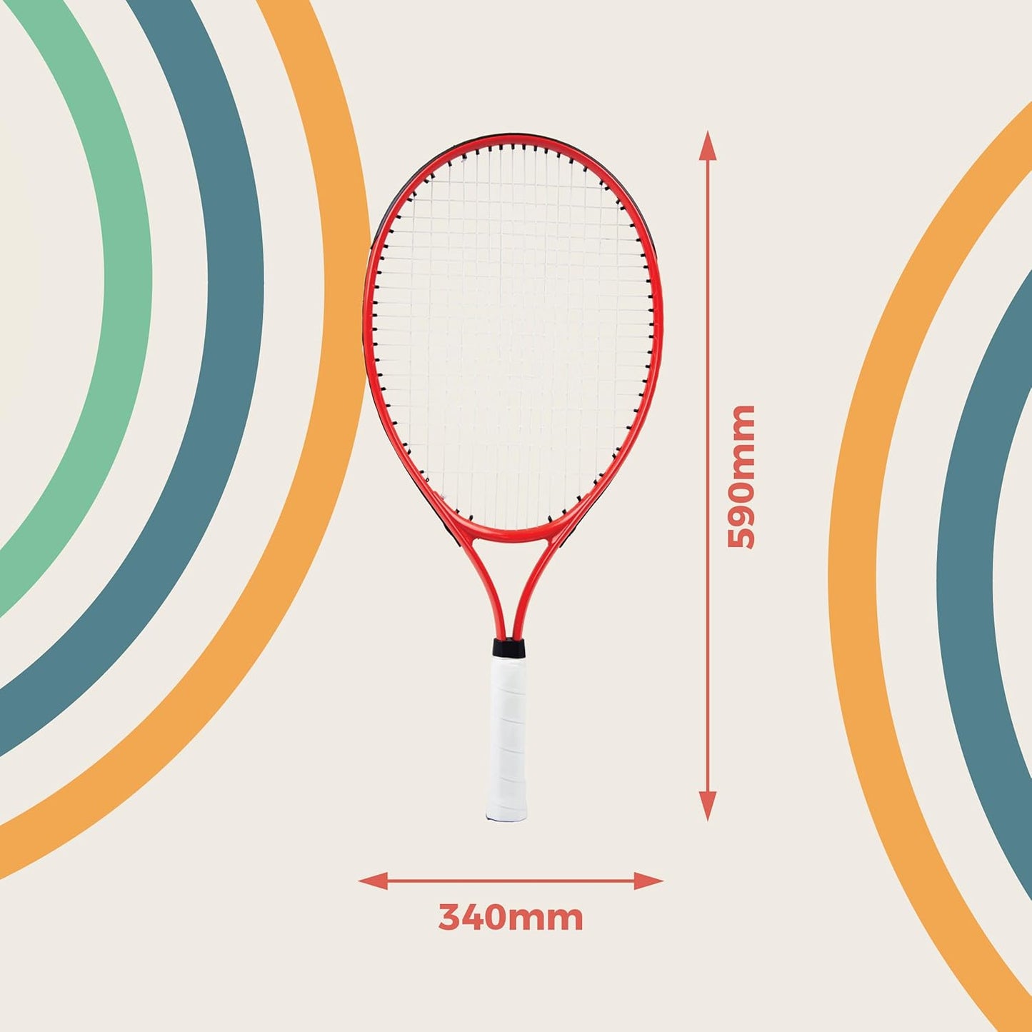 Mookie Activo 58Cm Tennis Racket Paper Card On String