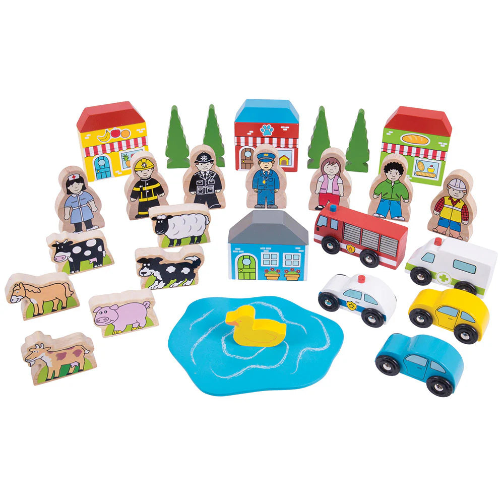 BigJigs Trains Trackside Accessory Pack