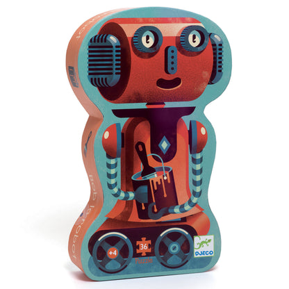 Djeco Bob The Robot 36 Pcs Silhouette Puzzle