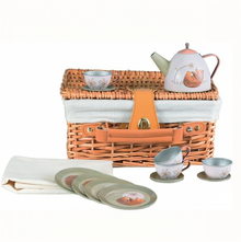 Egmont Toys Tin Tea Set in Wicker Basket - Forest