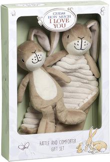 Rainbow Designs Guess How Much I Love You Rattle & Comforter Gift Set