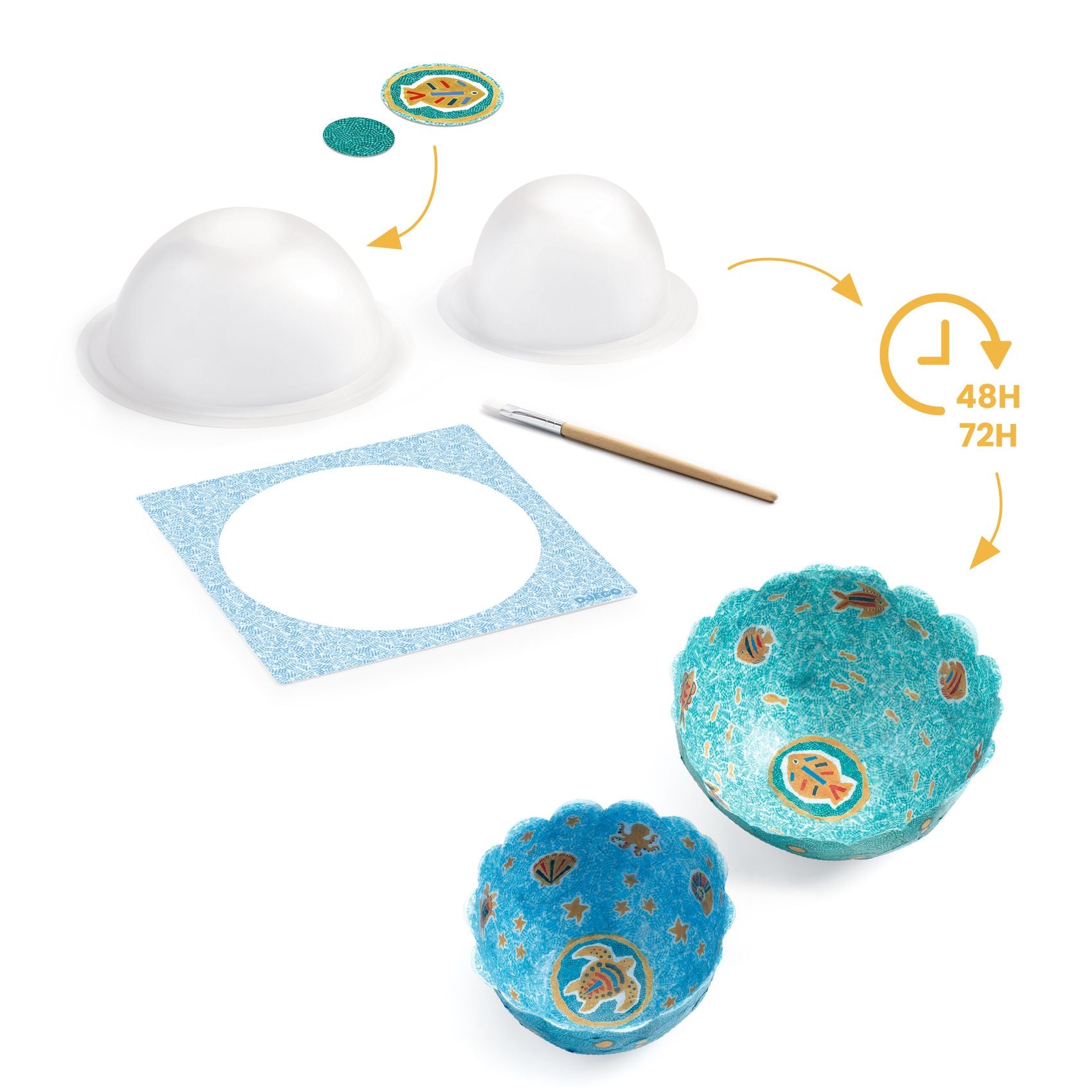 Djeco DIY Paper Bowls To Create In The Sea