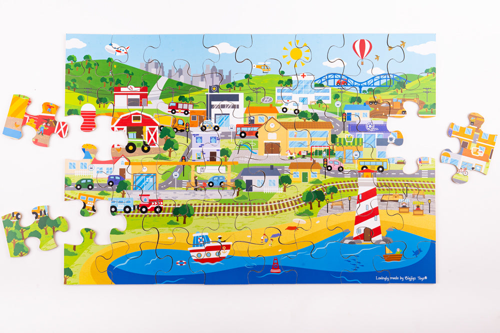 BigJigs Transport Town Floor Puzzle