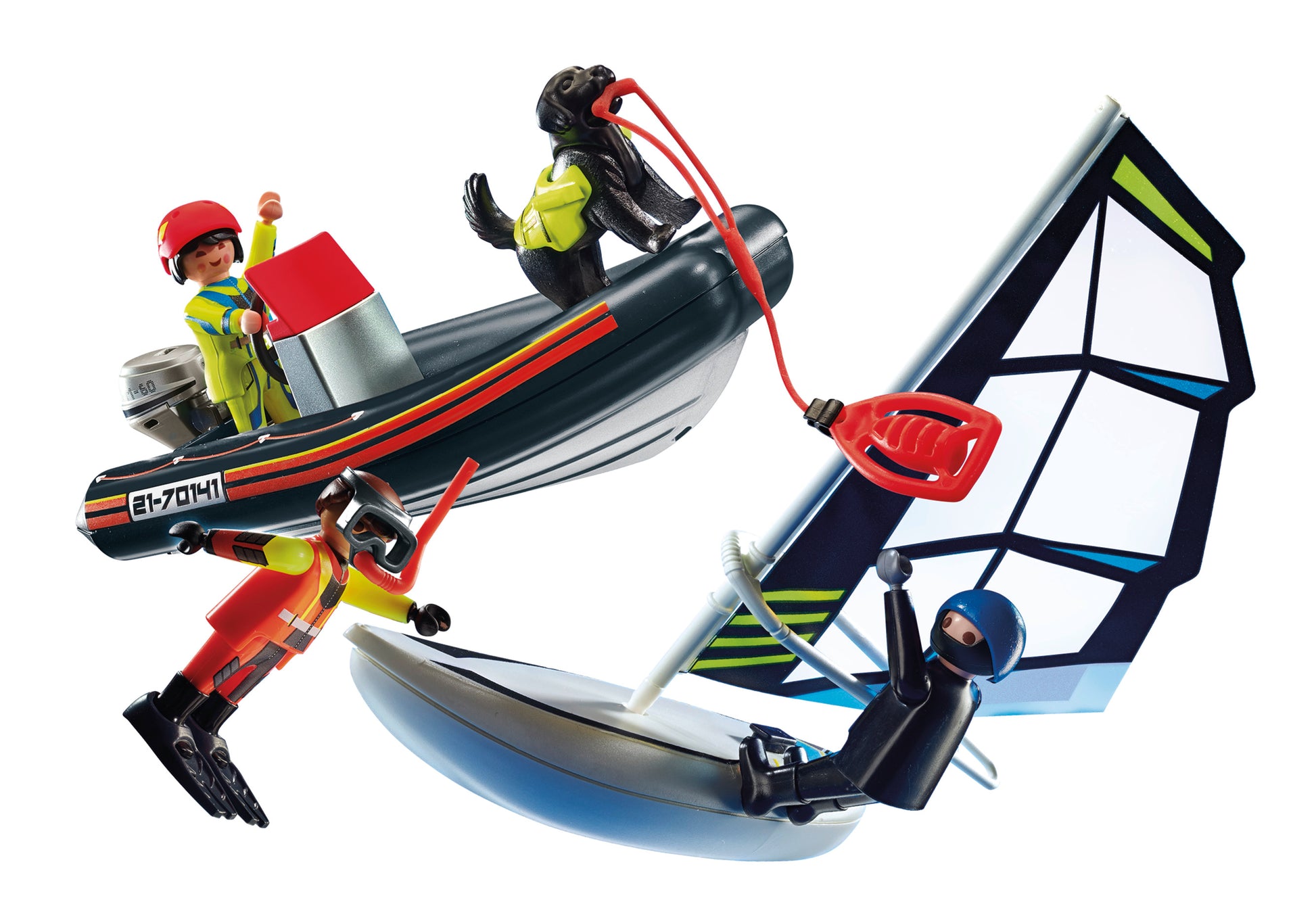 Playmobil 70141 City Action Sea Rescue Water Rescue with Dog