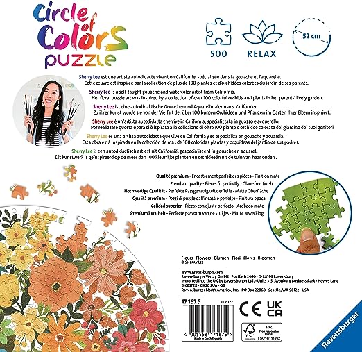 Ravensburger Flowers Circular, 500pc