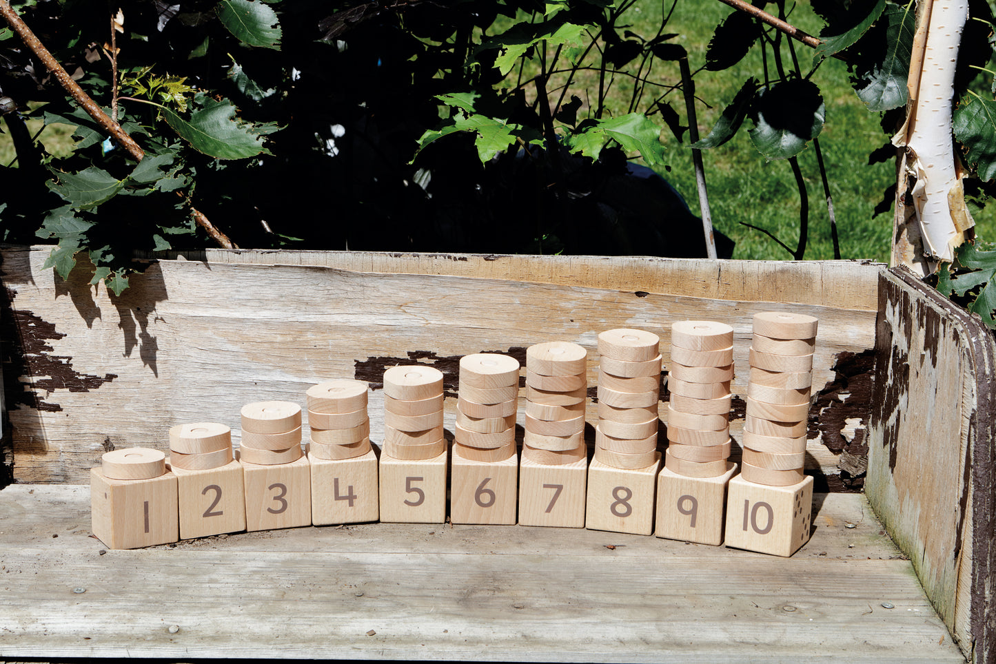 Yellow Door 1-10 Natural Number Stacker