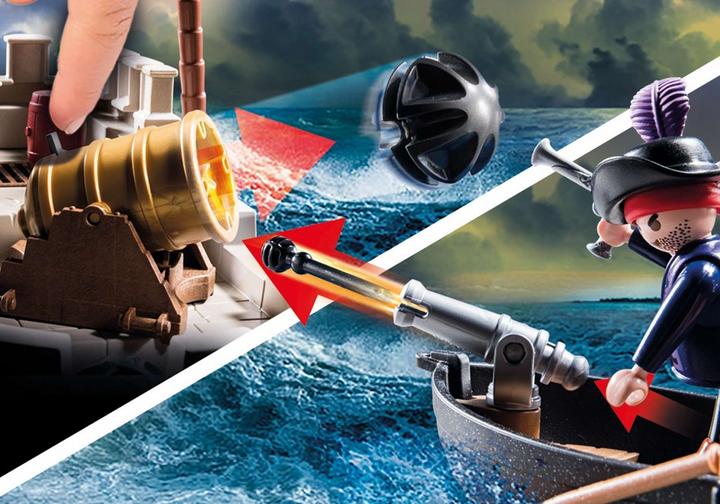 Playmobil 70413 Pirates Defence Island With Floating Boat