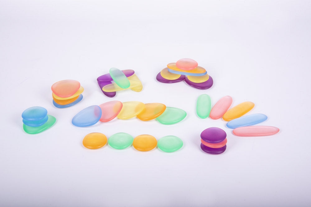 Edx Education Junior Rainbow Pebbles Clear