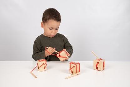 TickiT Wooden Lacing Shapes