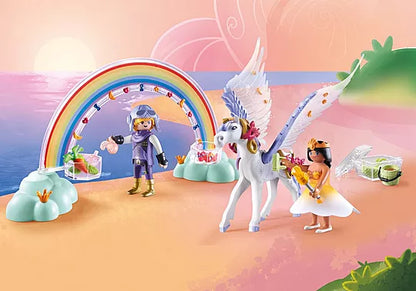 Playmobil 71361 Princess Magic Rainbow Pegasus with Rainbow in the Clouds